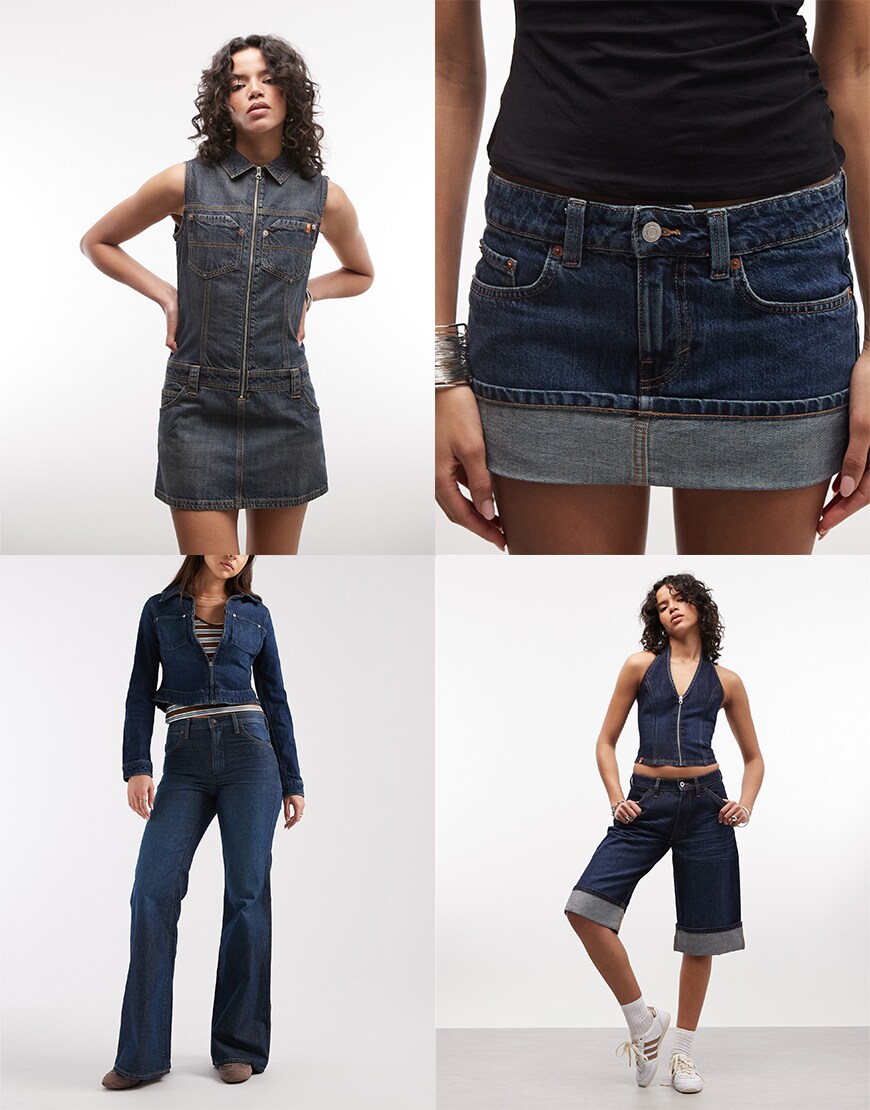 Collage of ASOS denim
