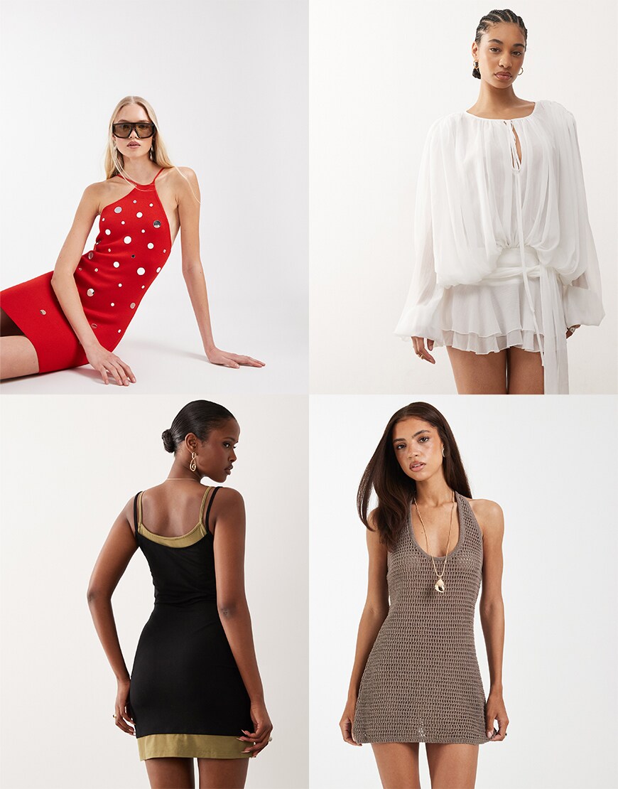 Collage of ASOS dresses