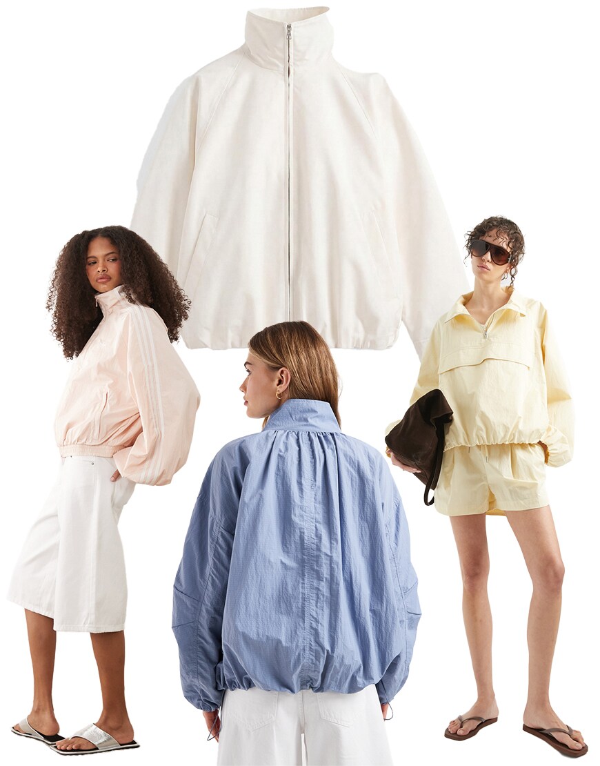 Collage of ASOS track jackets
