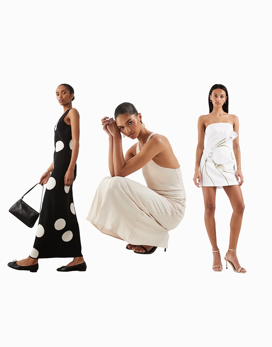 Collage of women wearing dresses | ASOS Style Feed