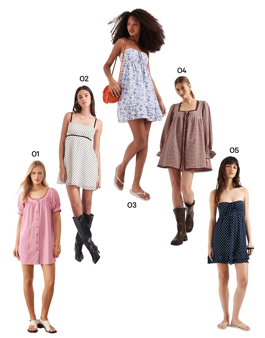 Collage of ASOS dresses