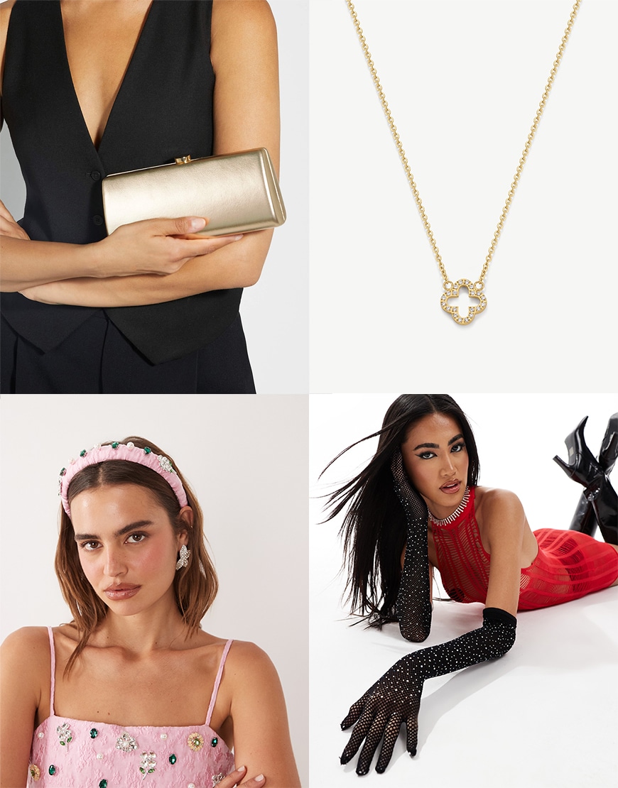 Collage of ASOS accessories