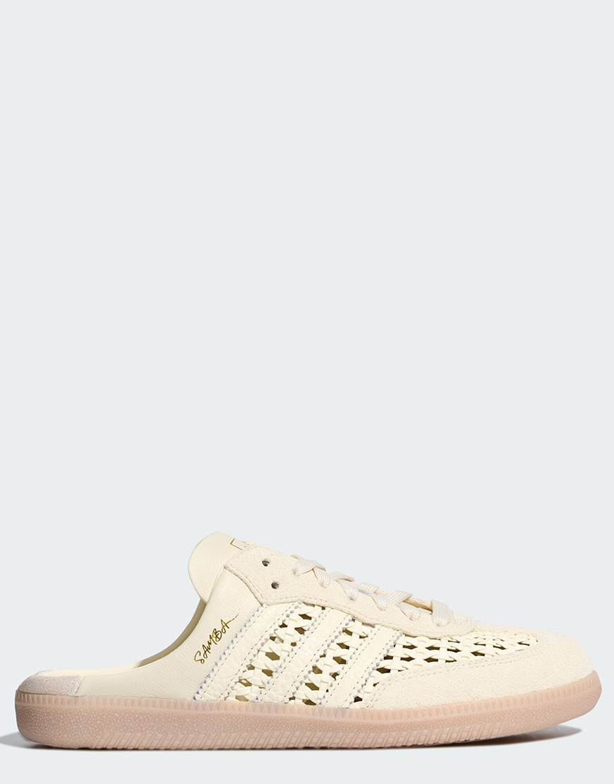 adidas Originals Samba OG mule trainers in cream white | ASOS Style Feed