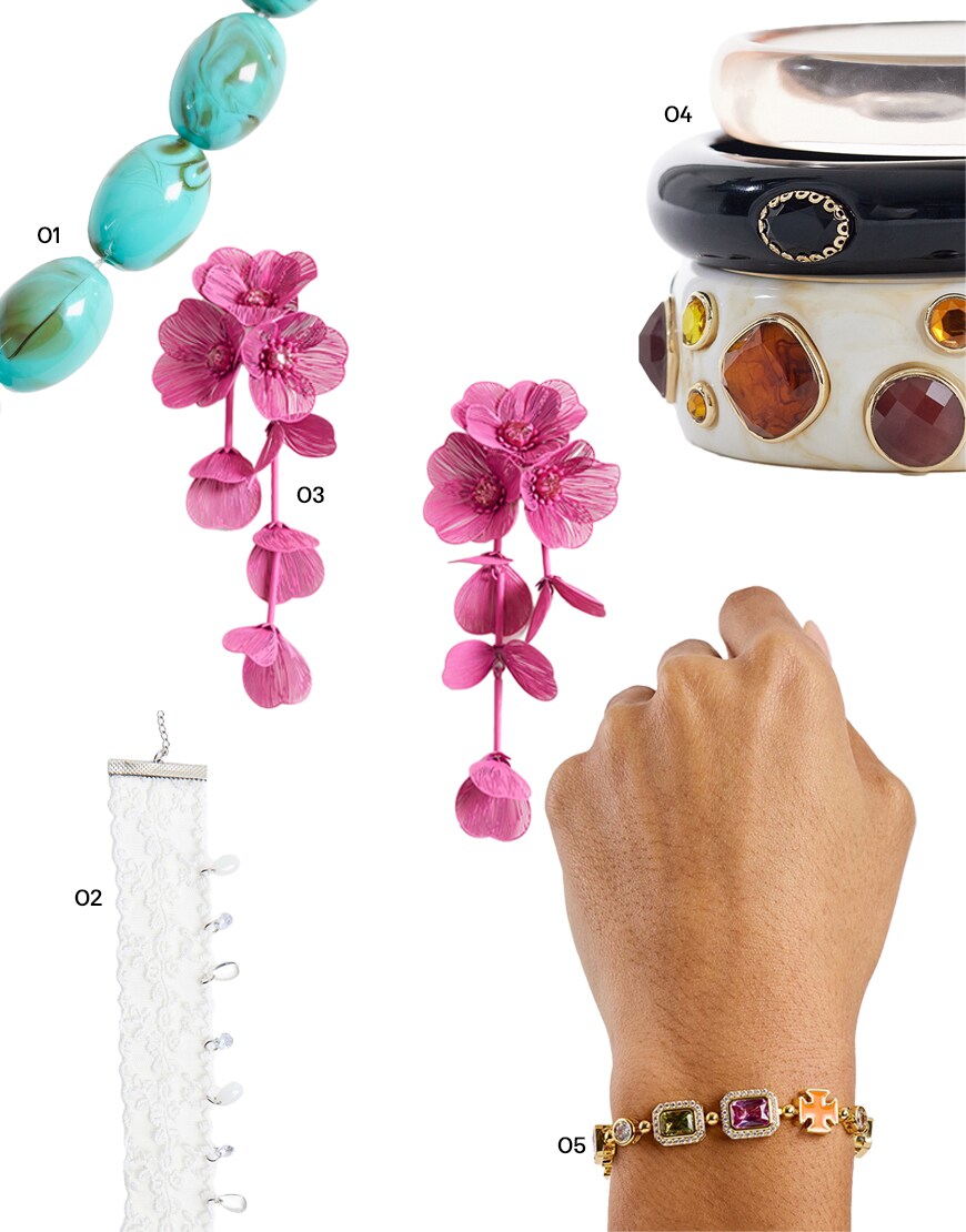 Collage of ASOS jewellery
