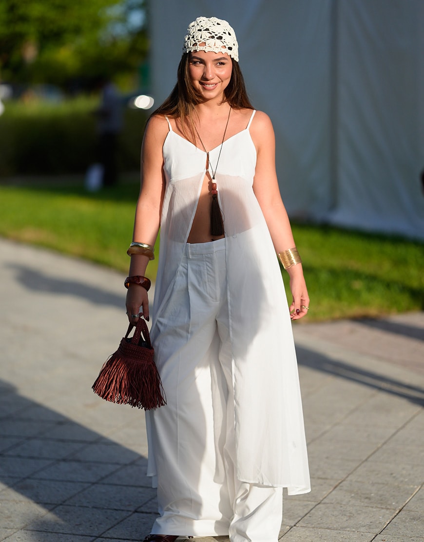 Woman wearing crochet hat | ASOS Style Feed