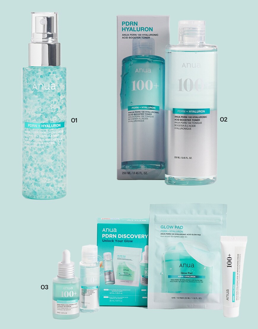Collage of Anua PDRN products