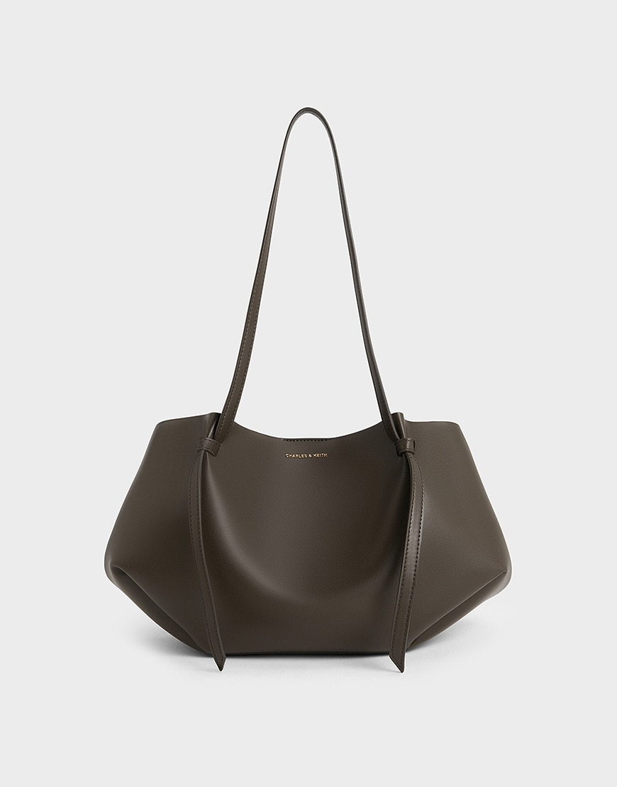 Charles & Keith Calla tote bag in dark moss | ASOS Style Feed