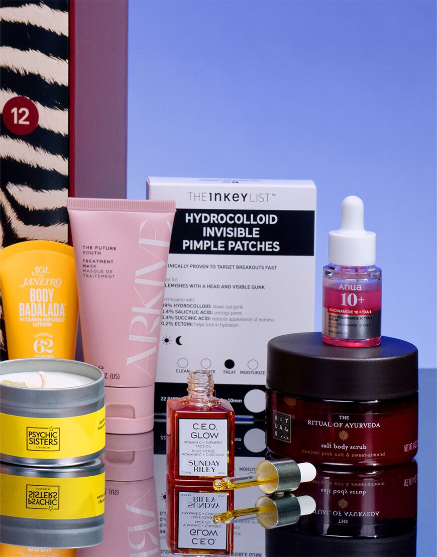 Collection of ASOS beauty products