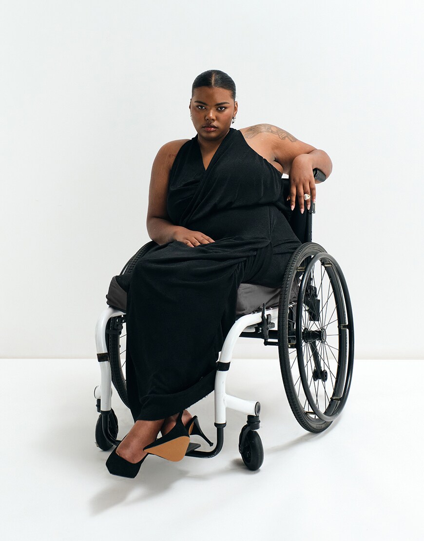 Woman wearing ASOS Adaptive dress | ASOS Style Feed